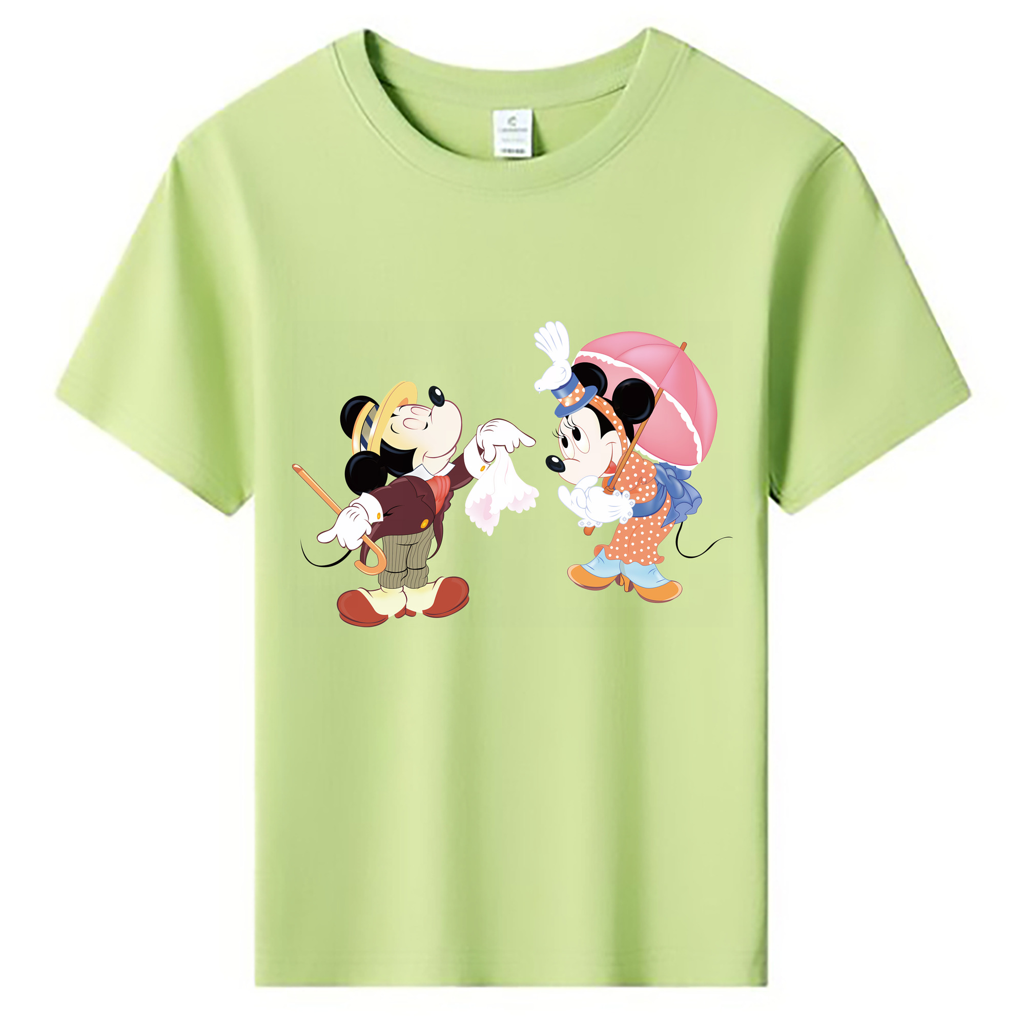 （画像用） ミッキーマウス Mickey Mouse 綿100％キッズTシャツ（フロントプリント）